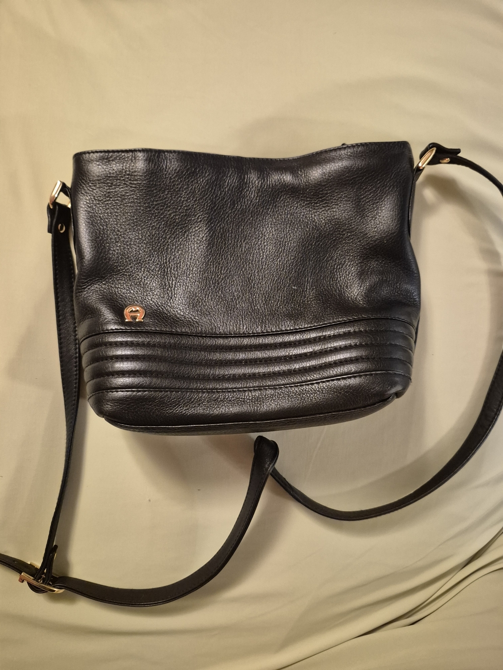Aigner Black Leather Crossbody Bag